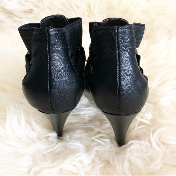 Nine West Black Strappy Open Toe Slip On Heels 5 - Picture 5 of 6